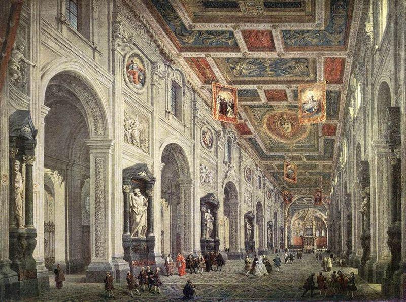 Giovanni Paolo Pannini Interior of the San Giovanni in Laterano in Rome oil painting image